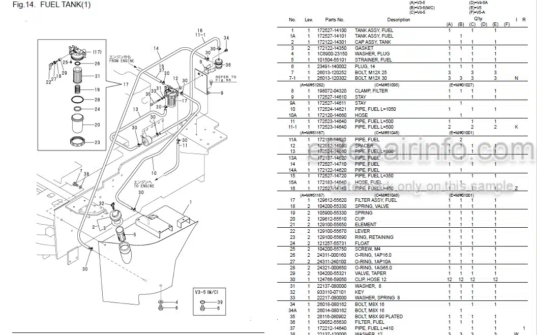 Photo 2 - Yanmar V3-5 V3-5MC V4-5 V4-5A V5 V5-A Parts Catalog Wheel Loader