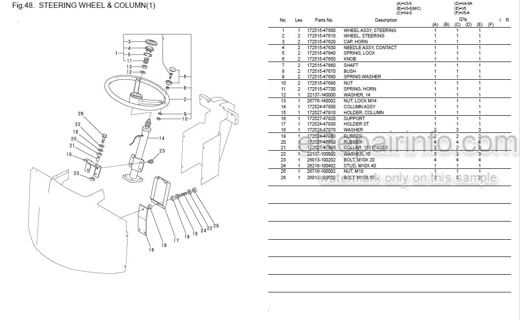 Photo 4 - Yanmar V3-5 V3-5MC V4-5 V4-5A V5 V5-A Parts Catalog Wheel Loader