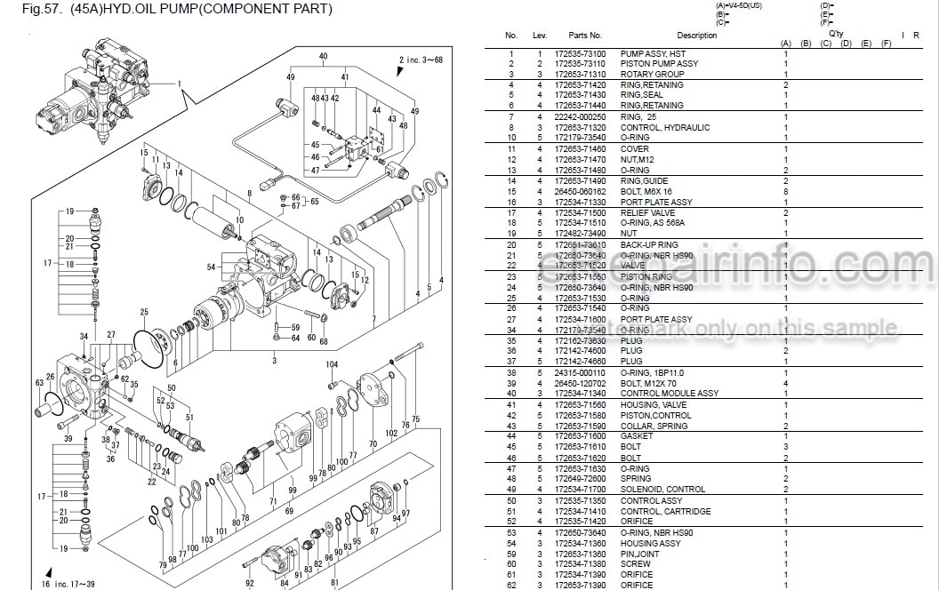 Photo 4 - Yanmar V4-5D Parts Catalog Wheel Loader