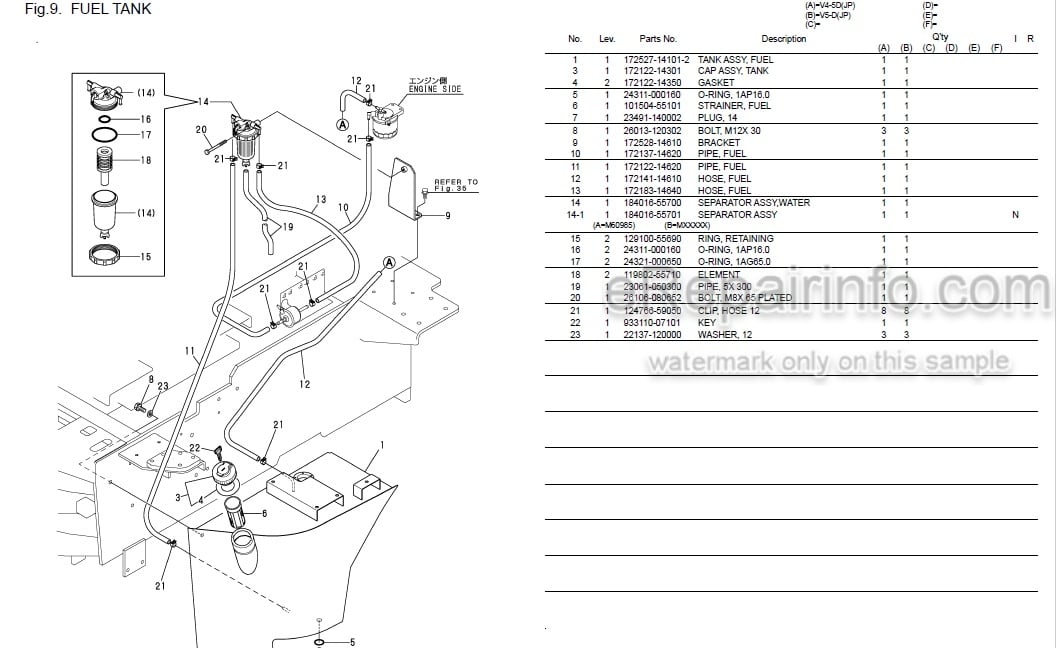 Photo 1 - Yanmar V4-5D V5-D Parts Catalog Wheel Loader