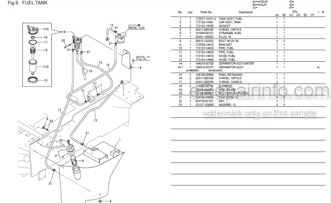 Photo 7 - Yanmar V4-5D Parts Catalog Wheel Loader