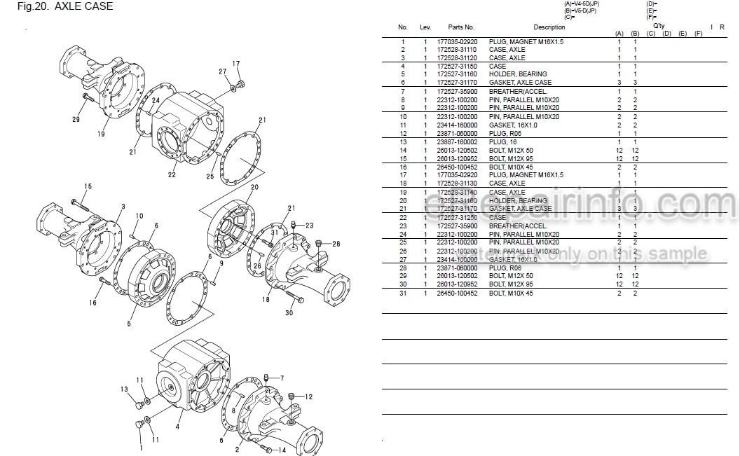 Photo 5 - Yanmar V4-5D V5-D Parts Catalog Wheel Loader