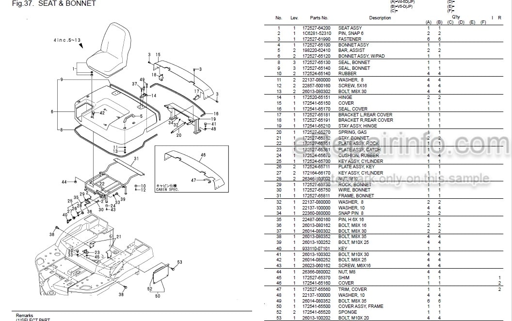 Photo 4 - Yanmar V4-5D V5-D Parts Catalog Wheel Loader