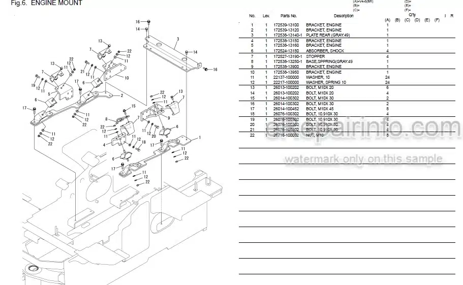 Photo 11 - Yanmar V4-6BR Parts Catalog Wheel Loader