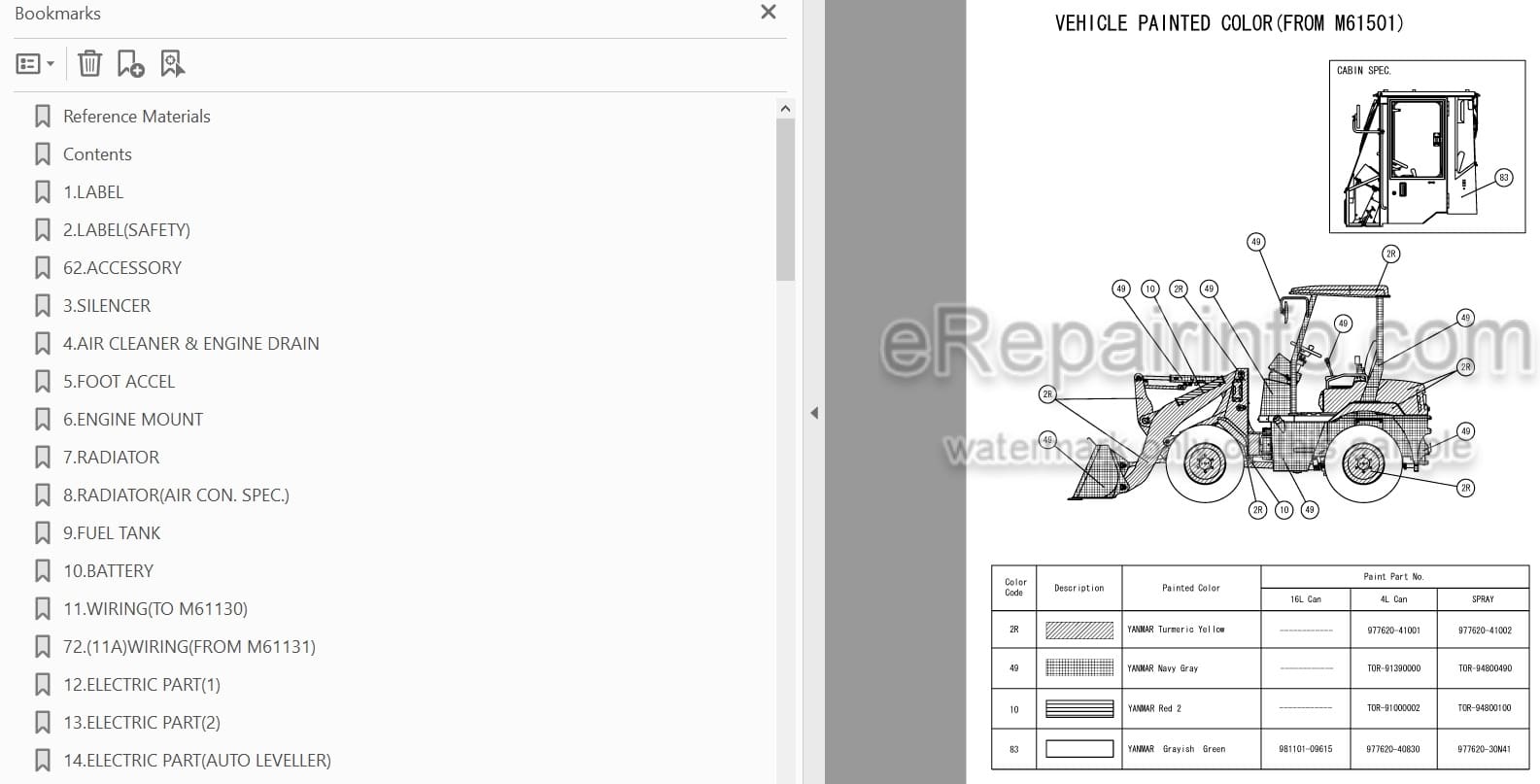 Photo 3 - Yanmar V4-6 Parts Catalog Wheel Loader