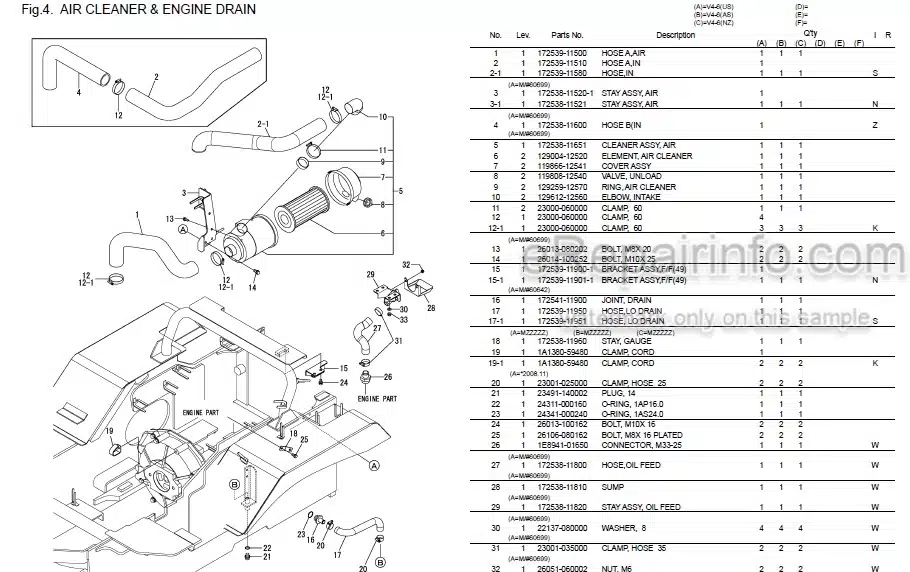 Photo 7 - Yanmar V4-5D V5-D Parts Catalog Wheel Loader