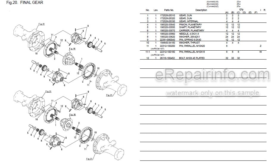 Photo 4 - Yanmar V4-6 Parts Catalog Wheel Loader