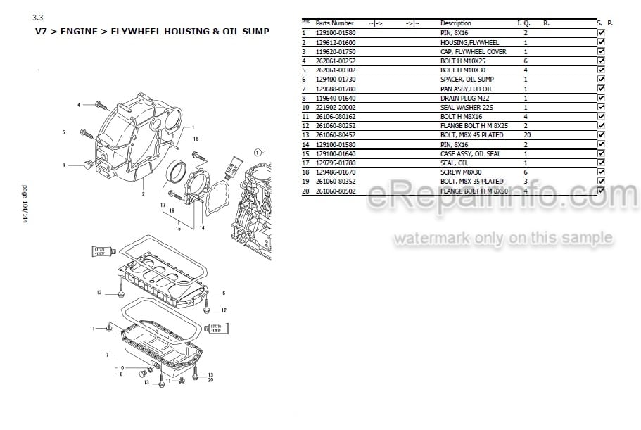 Photo 4 - Yanmar V7 Parts Catalog Wheel Loader