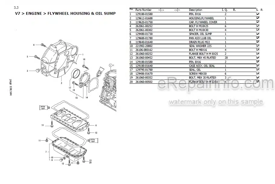 Photo 4 - Yanmar V7 Parts Catalog Wheel Loader