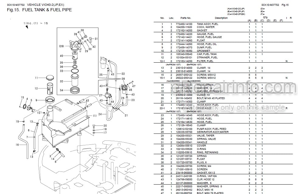 Photo 3 - Yanmar VIO040-2 Parts Catalog Excavator