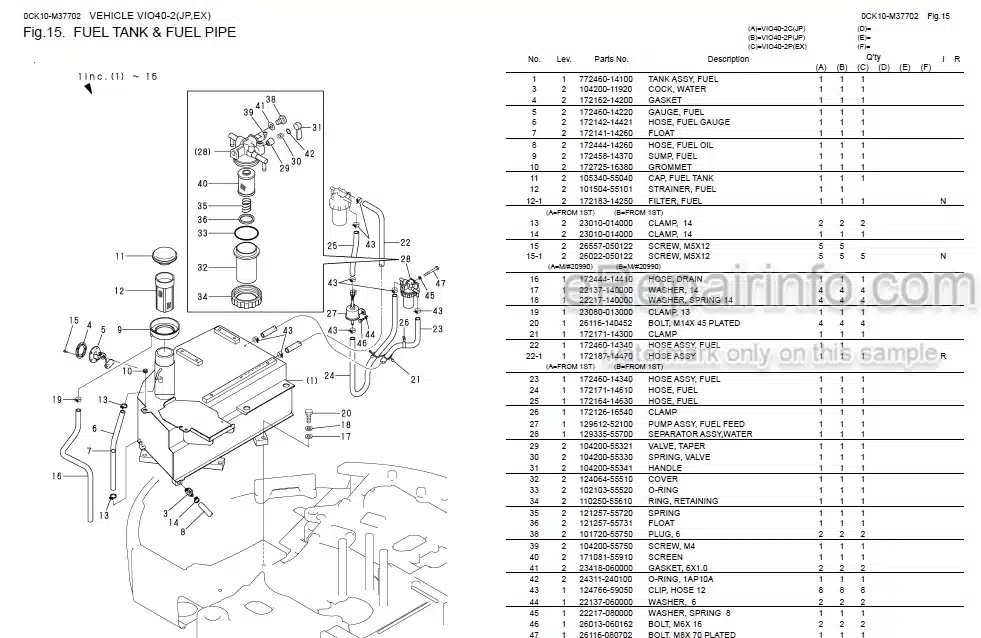 Photo 3 - Yanmar VIO040-2 Parts Catalog Excavator