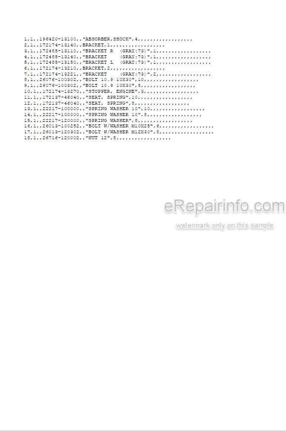 Photo 4 - Yanmar VIO045 Parts Catalog Excavator