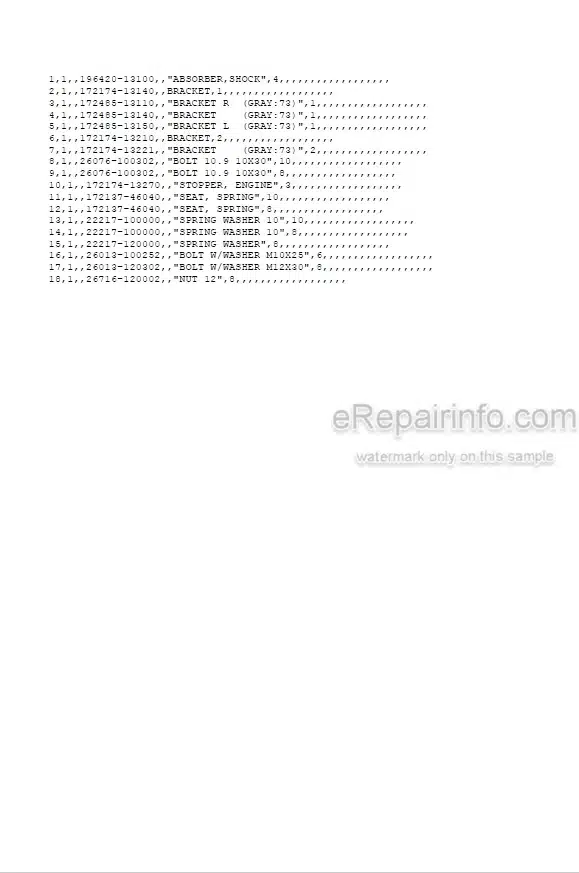 Photo 4 - Yanmar VIO045 Parts Catalog Excavator