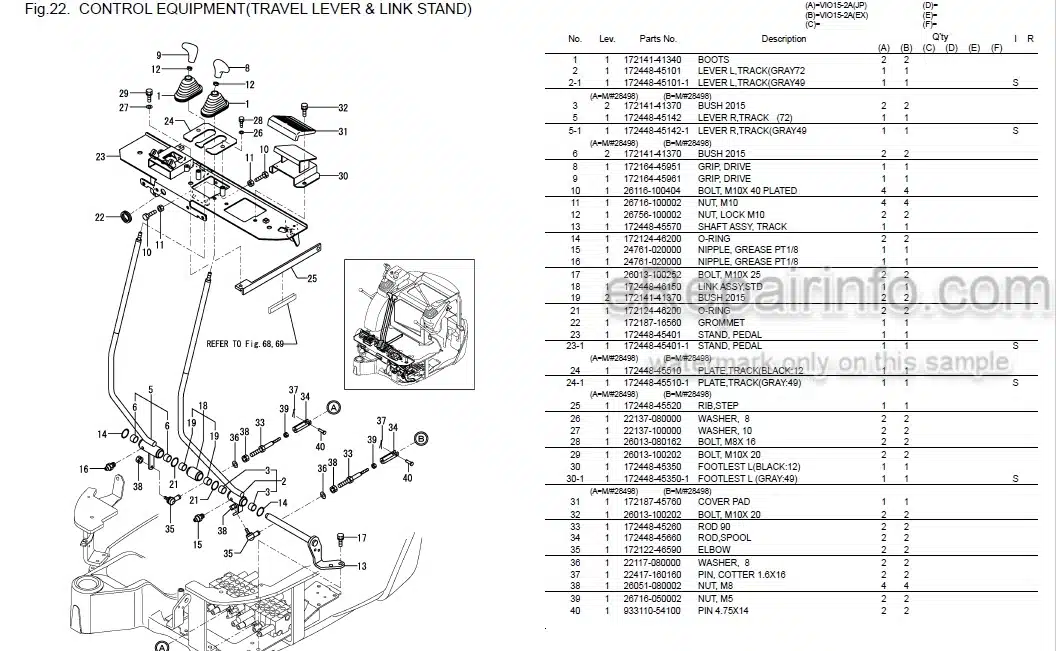 Photo 4 - Yanmar VIO15-2A Parts Catalog Excavator