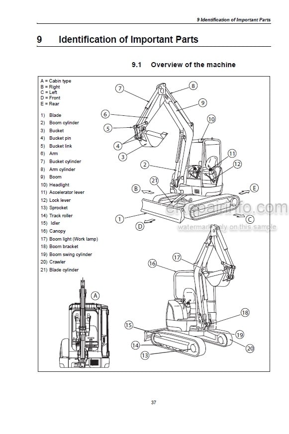 Photo 5 - Yanmar VIO15-2A VIO20-3 VIO25-3 VIO30-3 VIO35-3 VIO45 VIO55 Operation And Maintenance Manual Mini Excavator