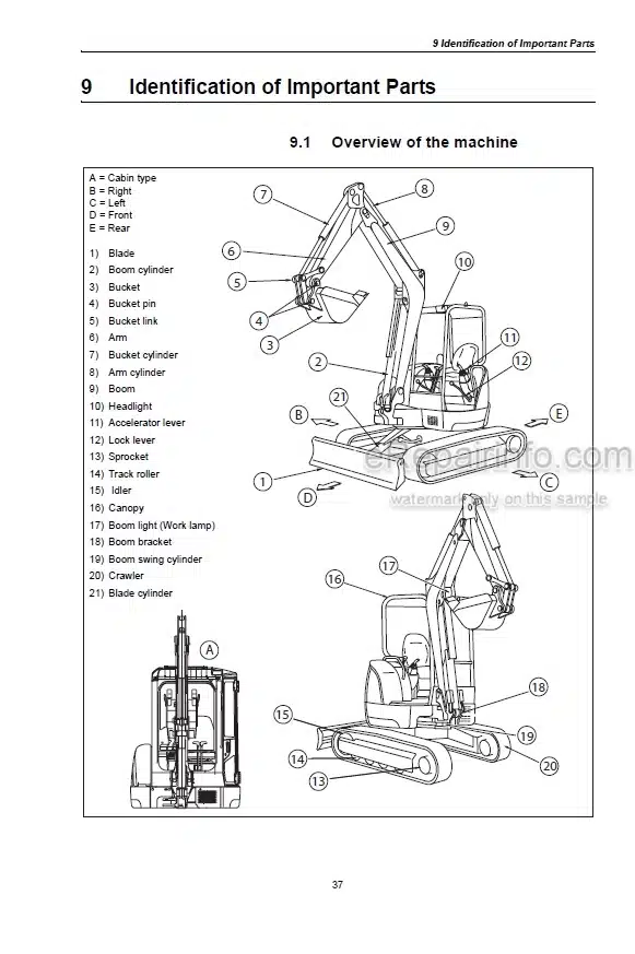 Photo 5 - Yanmar VIO15-2A VIO20-3 VIO25-3 VIO30-3 VIO35-3 VIO45 VIO55 Operation And Maintenance Manual Mini Excavator