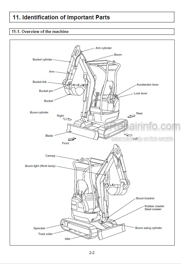 Photo 4 - Yanmar VIO15-2 Operation And Maintenance Manual Excavator