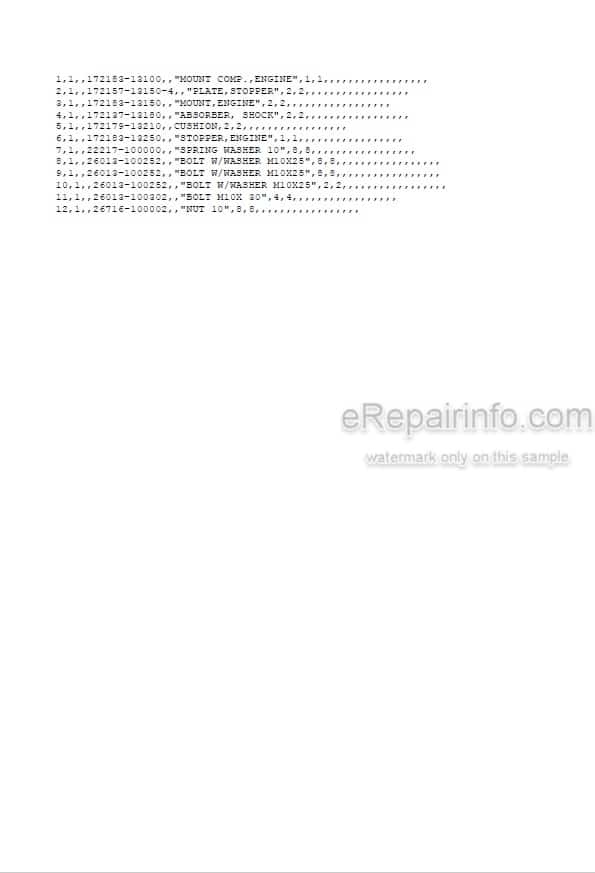Photo 5 - Yanmar VIO15-2 Parts Catalog Excavator