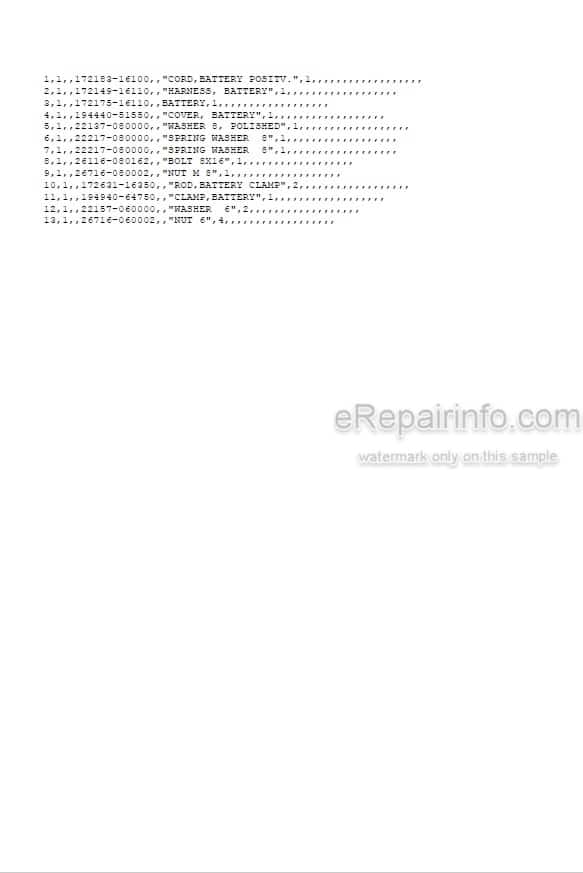Photo 5 - Yanmar VIO15 Parts Catalog Excavator