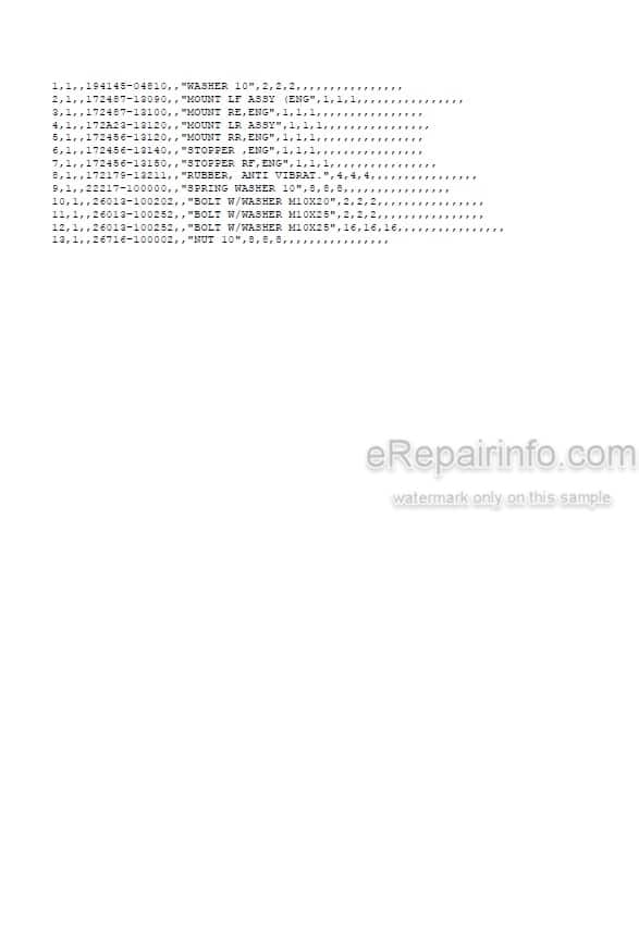 Photo 5 - Yanmar VIO20-3 Parts Catalog Excavator w
