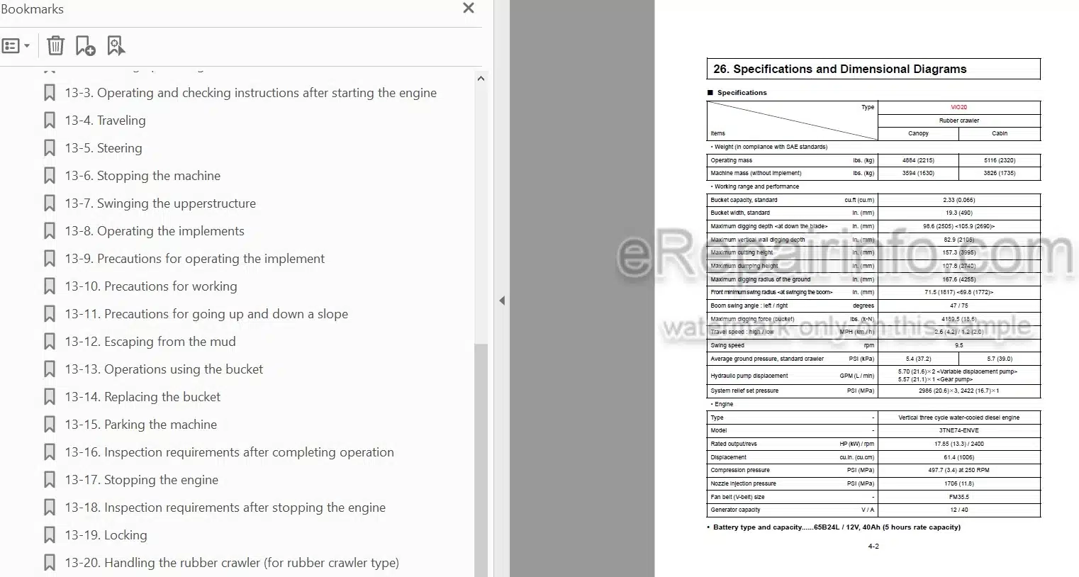 Photo 5 - Yanmar VIO20 Operation And Maintenance Manual Excavator