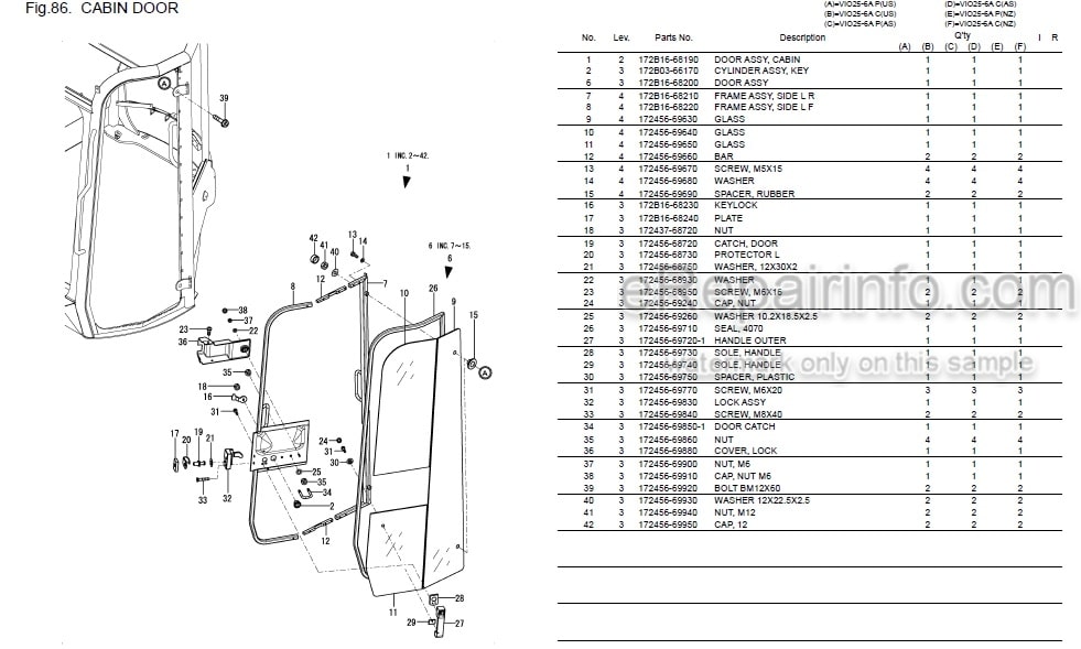 Photo 5 - Yanmar VIO25-6A Parts Catalog Excavator