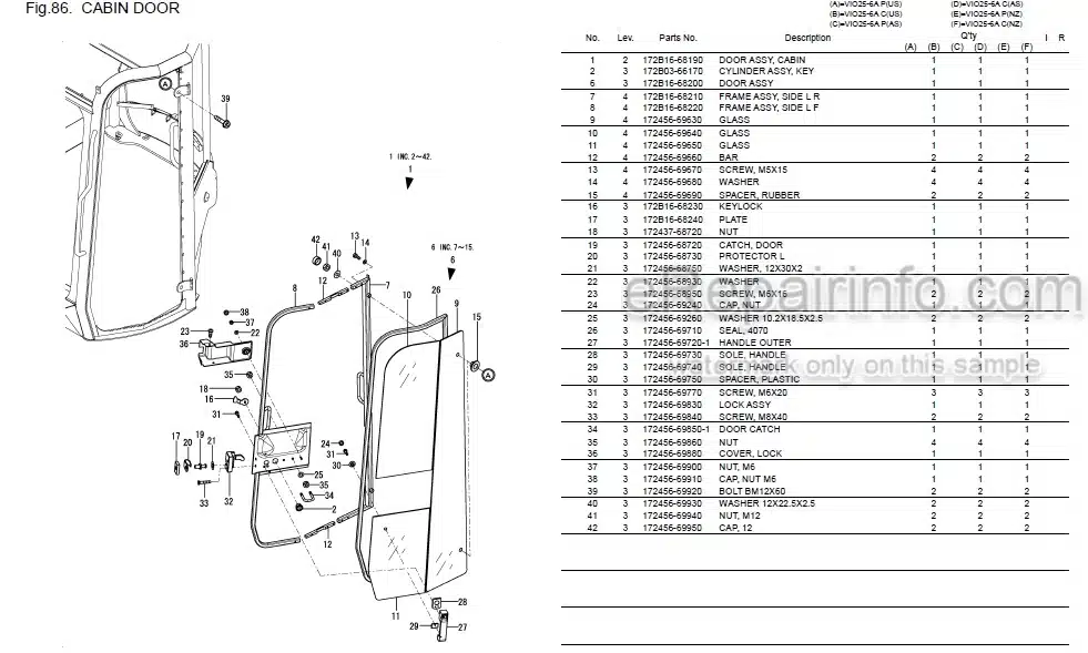 Photo 5 - Yanmar VIO25-6A Parts Catalog Excavator