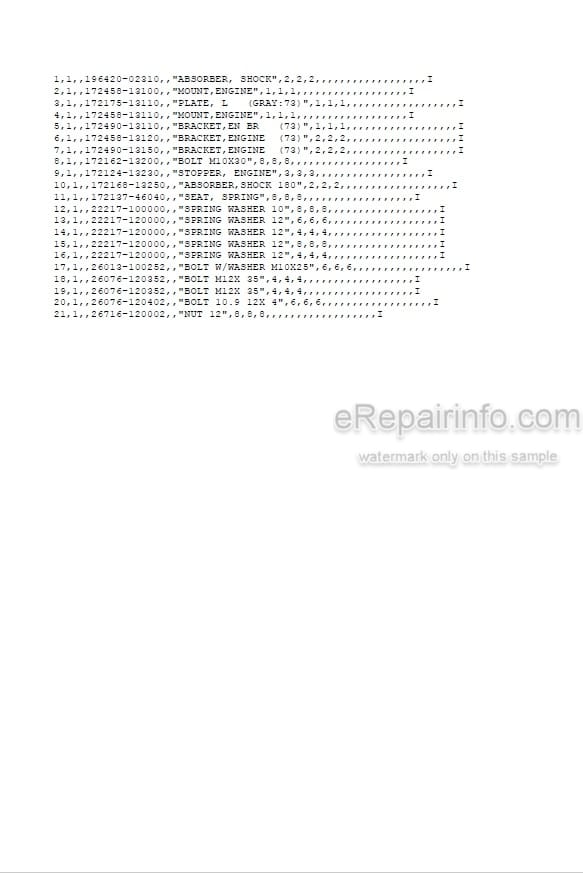 Photo 5 - Yanmar VIO27-2 Parts Catalog Excavator