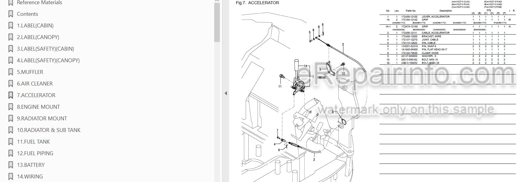 Photo 3 - Yanmar VIO27-3 Parts Catalog Excavator