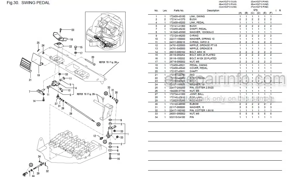 Photo 6 - Yanmar VIO35-6A Parts Catalog Excavator