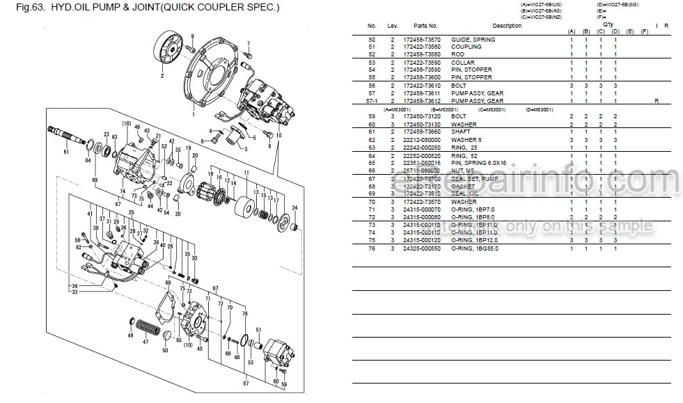 Photo 4 - Yanmar VIO27-5B Parts Catalog Excavator