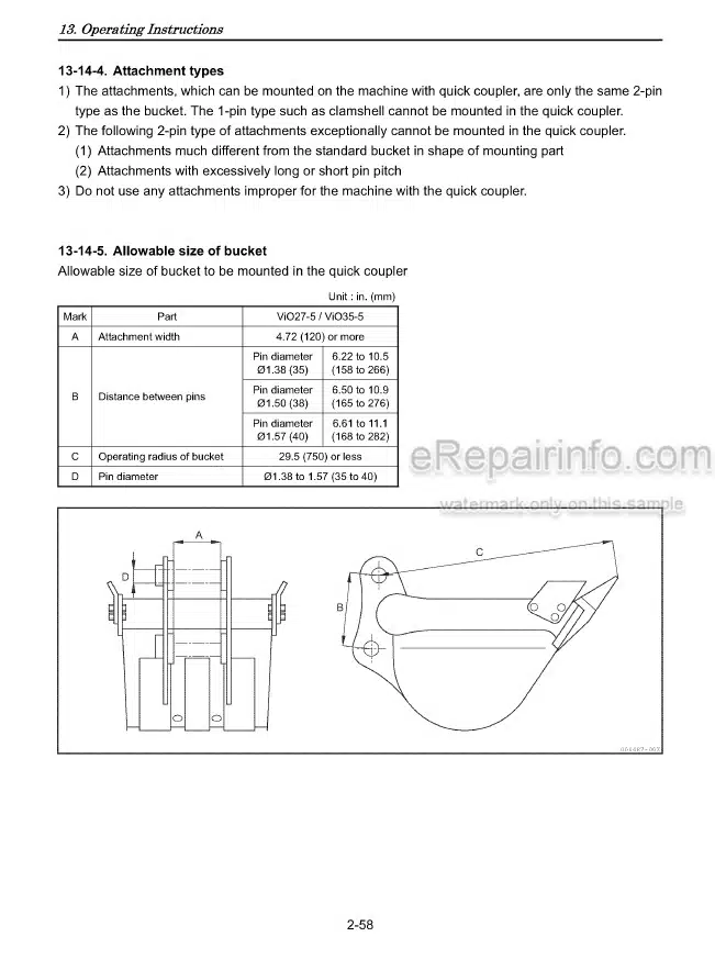 Photo 5 - Yanmar VIO27-5 VIO35-5 Operation And Maintenance Manual Excavator