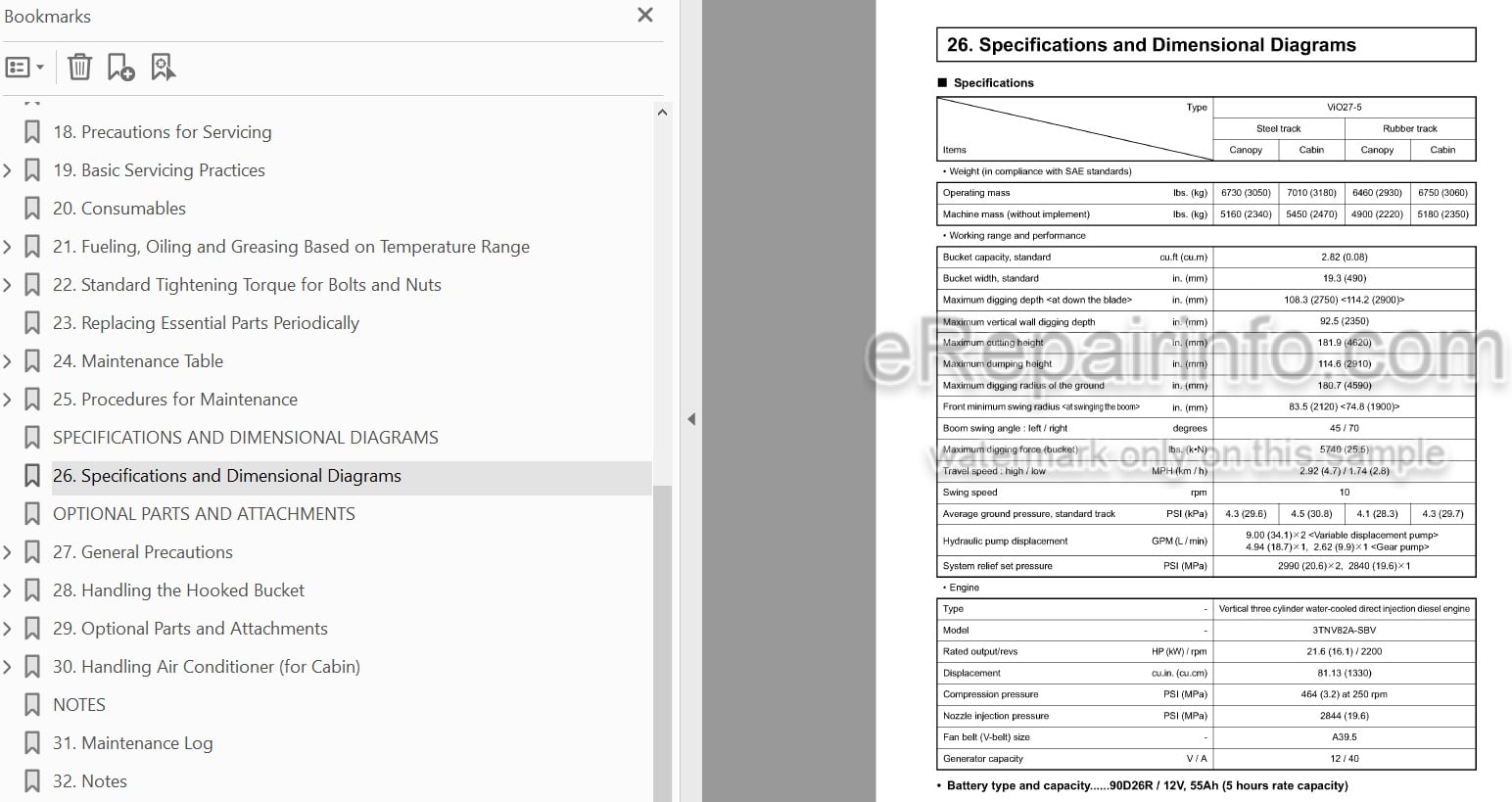 Photo 4 - Yanmar VIO27-5 VIO35-5 Operation And Maintenance Manual Excavator