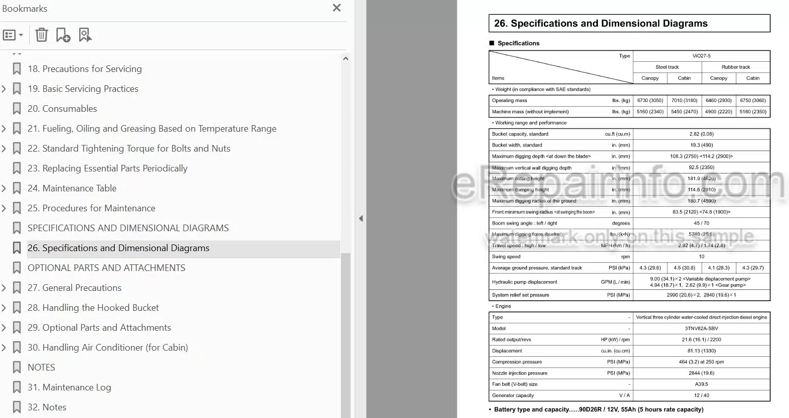 Photo 4 - Yanmar VIO27-5 VIO35-5 Operation And Maintenance Manual Excavator