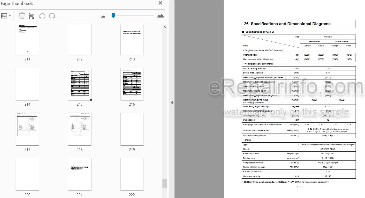 Photo 5 - Yanmar VIO30-2 VIO35-2 Operation And Maintenance Manual Excavator