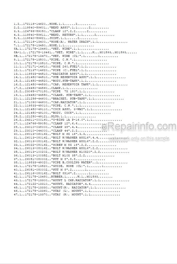 Photo 5 - Yanmar VIO30 Parts Catalog Excavator