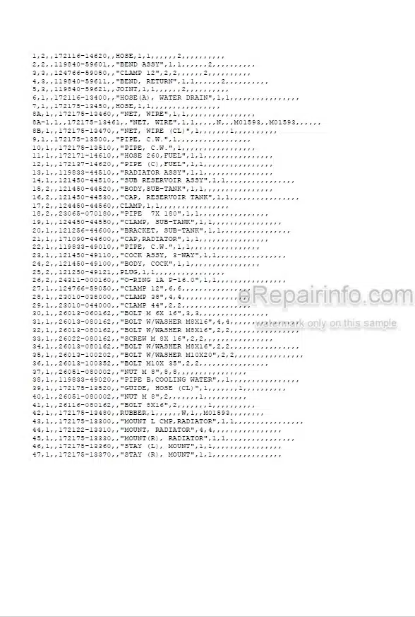 Photo 5 - Yanmar VIO30 Parts Catalog Excavator