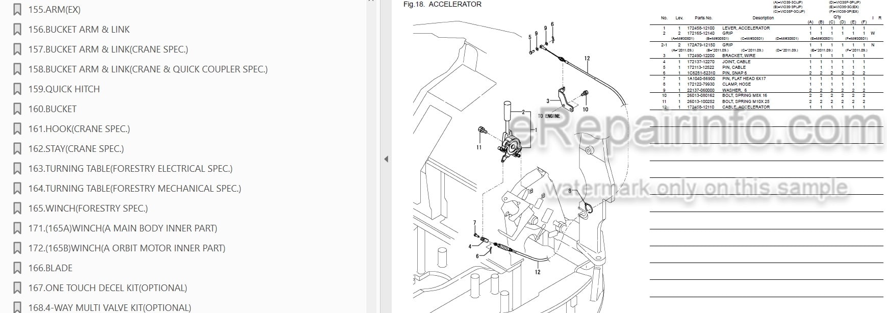 Photo 3 - Yanmar VIO35-3 Parts Catalog Excavator