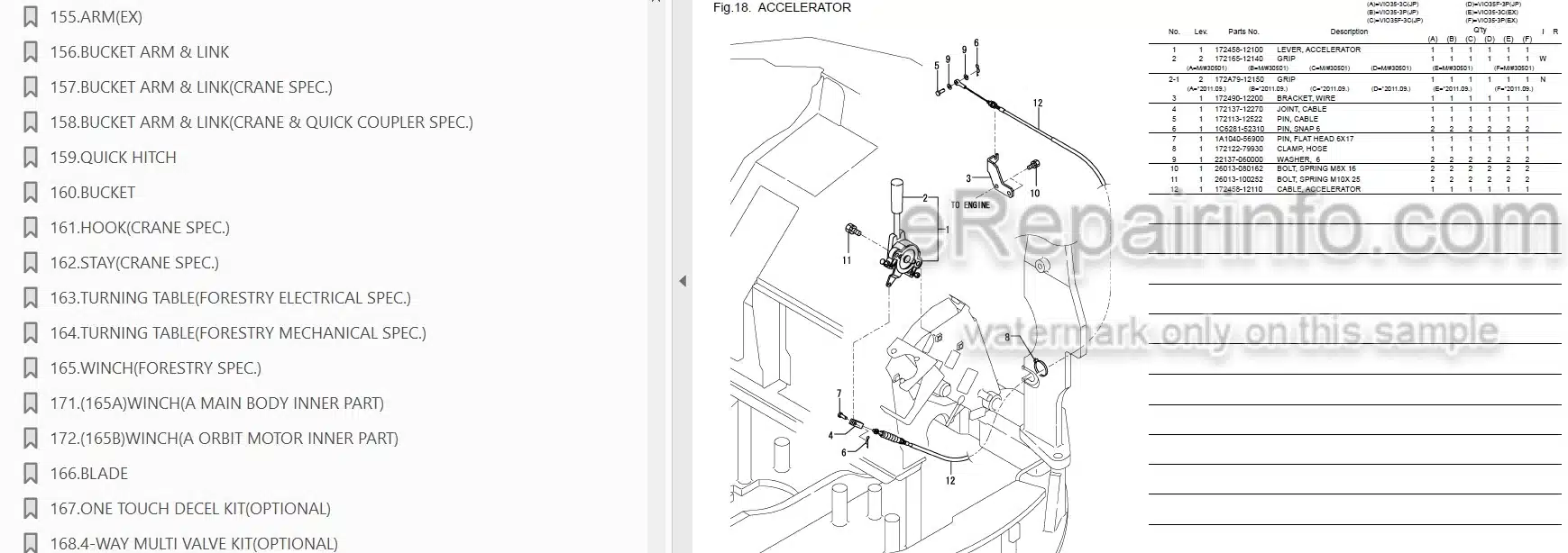 Photo 3 - Yanmar VIO35-3 Parts Catalog Excavator
