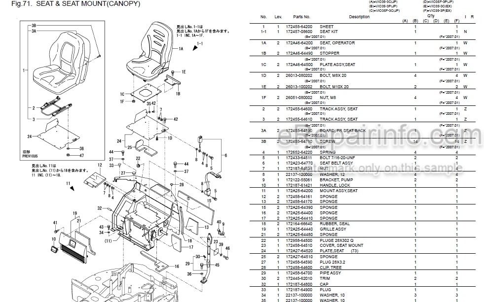 Photo 5 - Yanmar VIO35-3 Parts Catalog Excavator