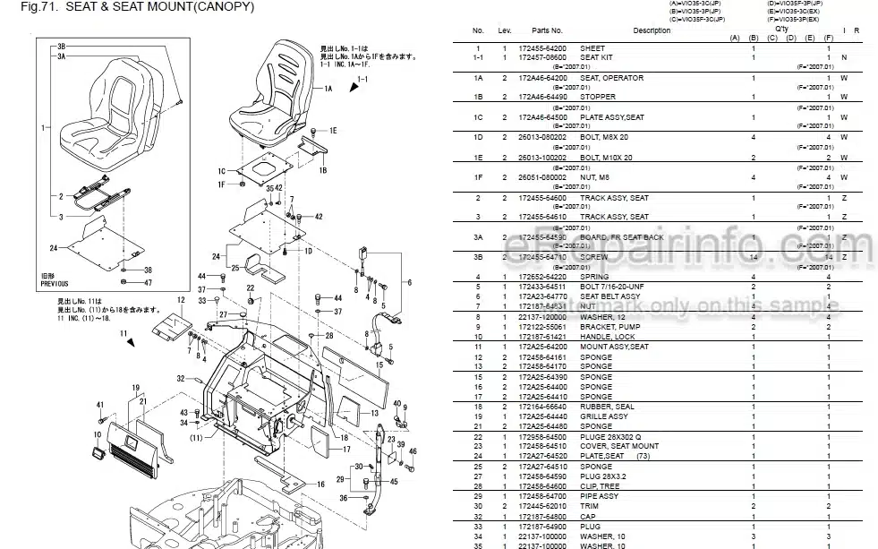 Photo 5 - Yanmar VIO35-3 Parts Catalog Excavator