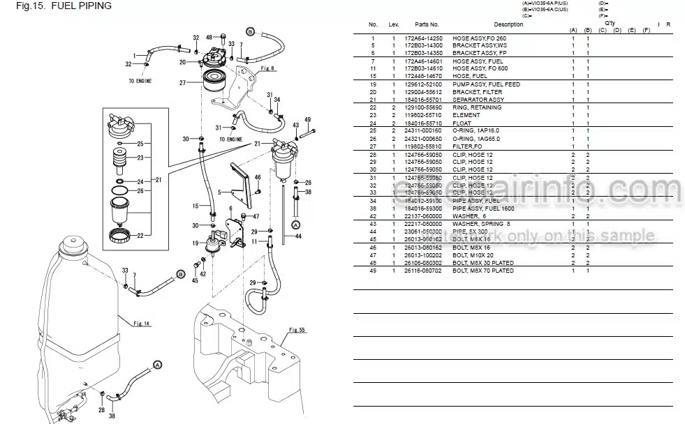 Photo 6 - Yanmar V4-6BR Parts Catalog Wheel Loader