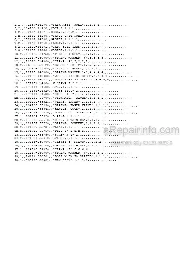 Photo 5 - Yanmar VIO40-1 Parts Catalog Excavator