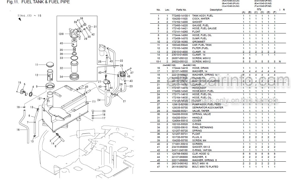 Photo 1 - Yanmar VIO40-2 Parts Catalog Excavator