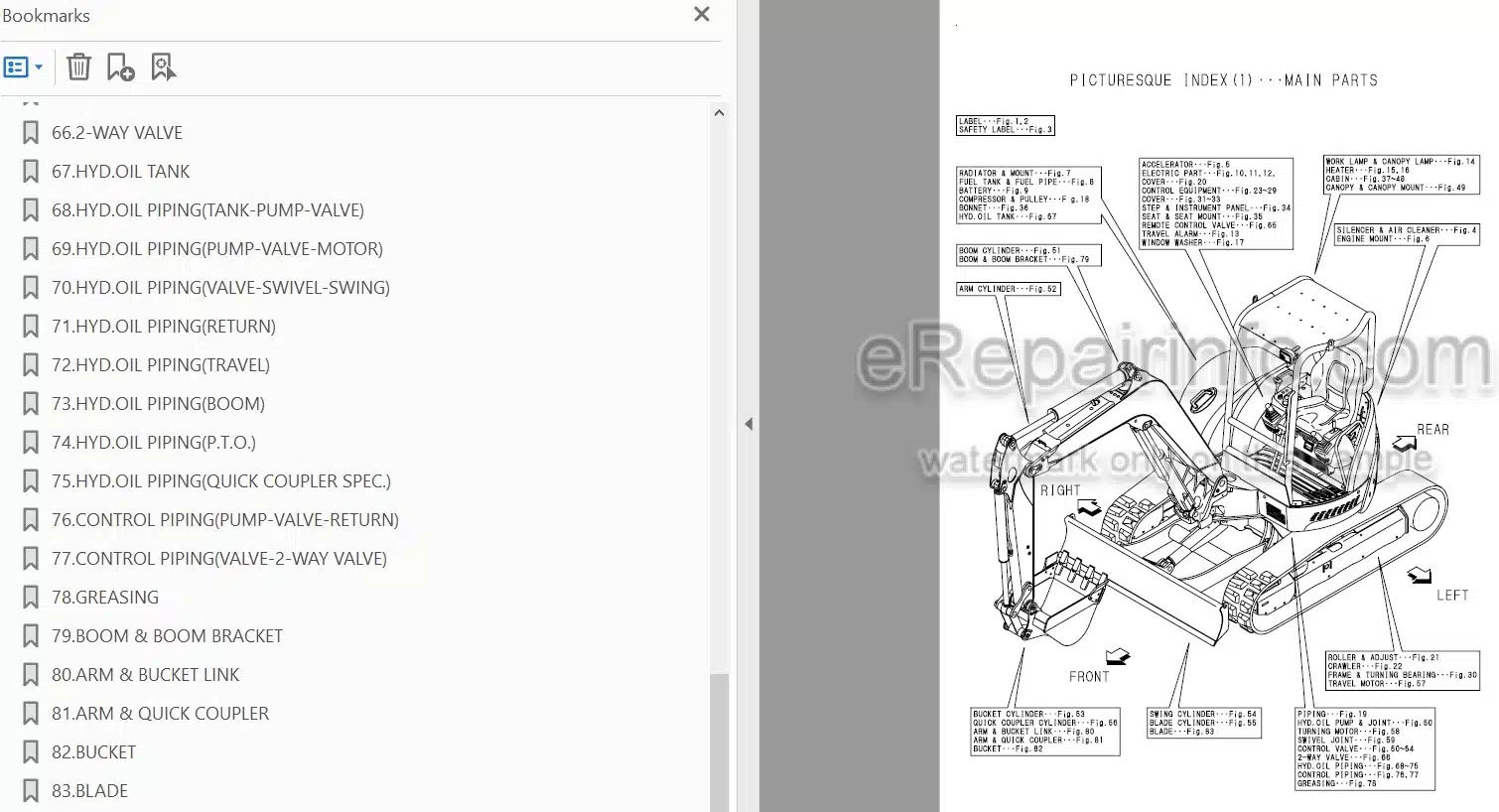 Photo 3 - Yanmar VIO40-3 Parts Catalog Excavator