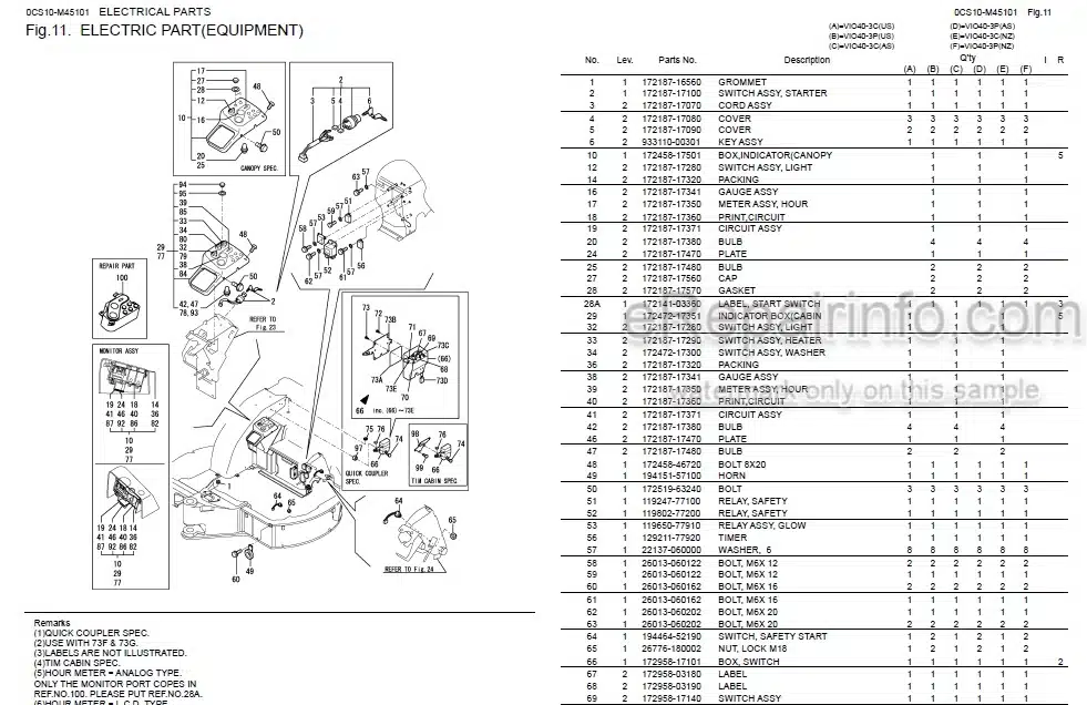 Photo 5 - Yanmar VIO40-3 Parts Catalog Excavator