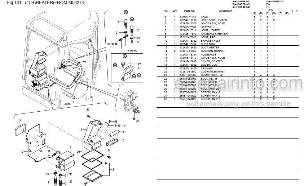 Photo 1 - Yanmar VIO45-5B Parts Catalog Excavator