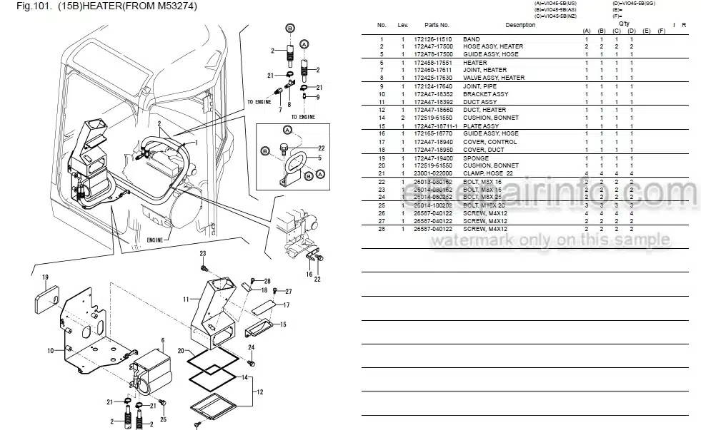 Photo 2 - Yanmar VIO45-5B Parts Catalog Excavator