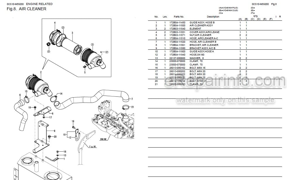Photo 3 - Yanmar VIO45-6A Parts Catalog Excavator