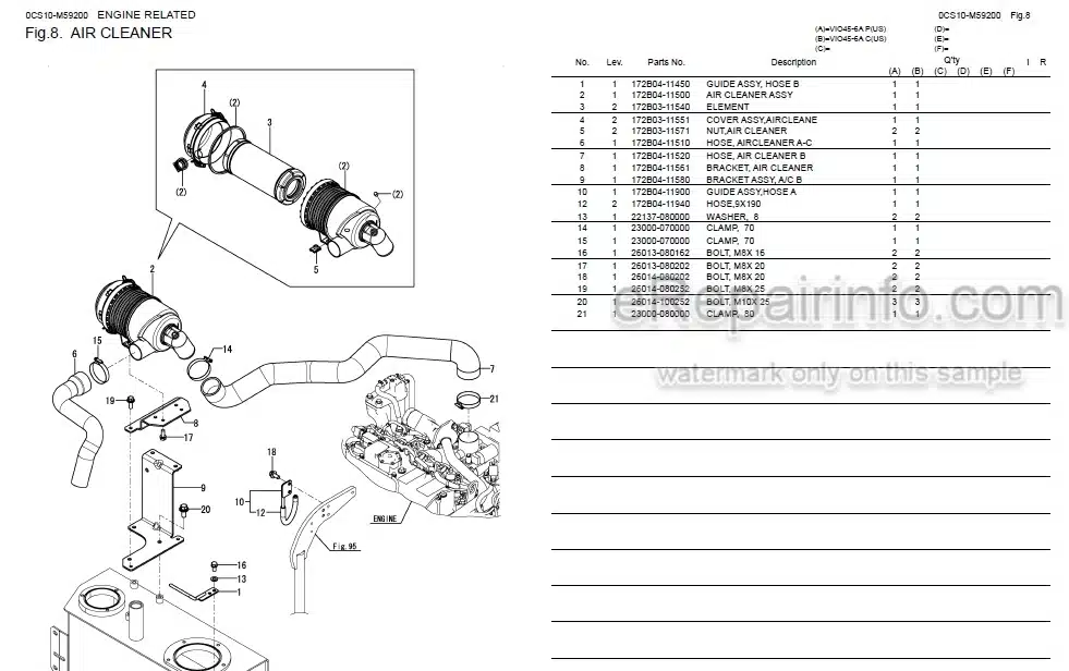 Photo 3 - Yanmar VIO45-6A Parts Catalog Excavator